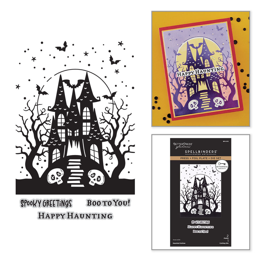 Haunted Hollow Press Plate & Die Set - BetterPress Society August 2026