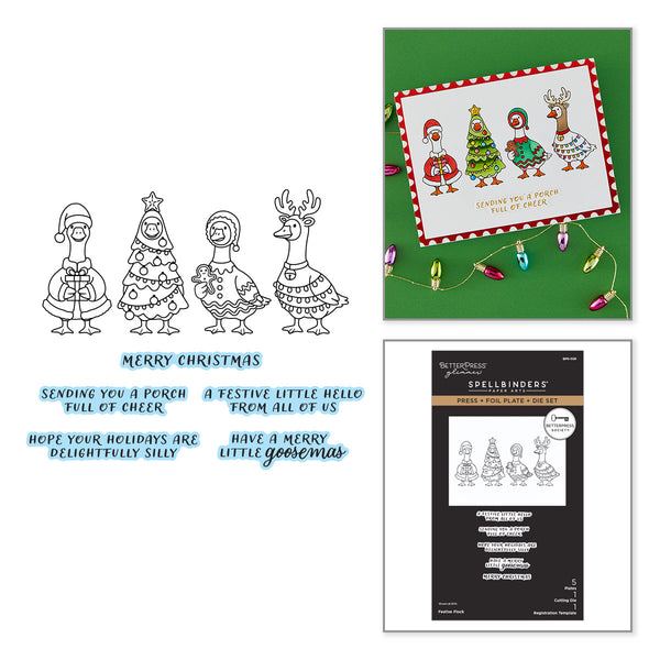 Festive Flock Press Plate & Die Set - BetterPress Society November 2026