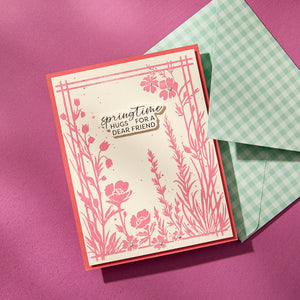 Bloom With Happiness Press Plate & Die Set - BetterPress Society February 2025