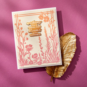 Bloom With Happiness Press Plate & Die Set - BetterPress Society February 2025