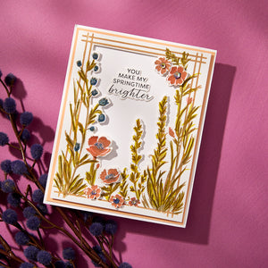 Bloom With Happiness Press Plate & Die Set - BetterPress Society February 2025