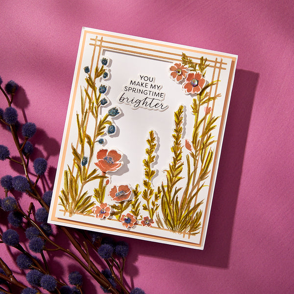Bloom With Happiness Press Plate & Die Set - BetterPress Society February 2025