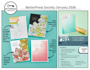 Layered Golden Bloom Stencil - BetterPress Society January 2026 Add-On