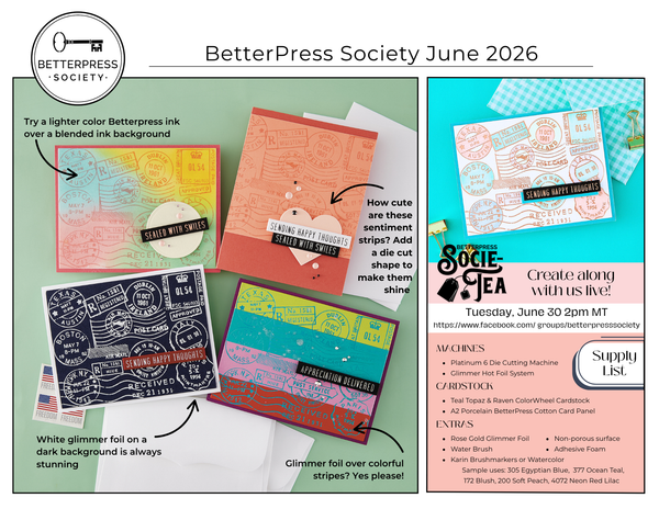 Delivering Wishes Press Plate & Die Set - BetterPress Society June 2026