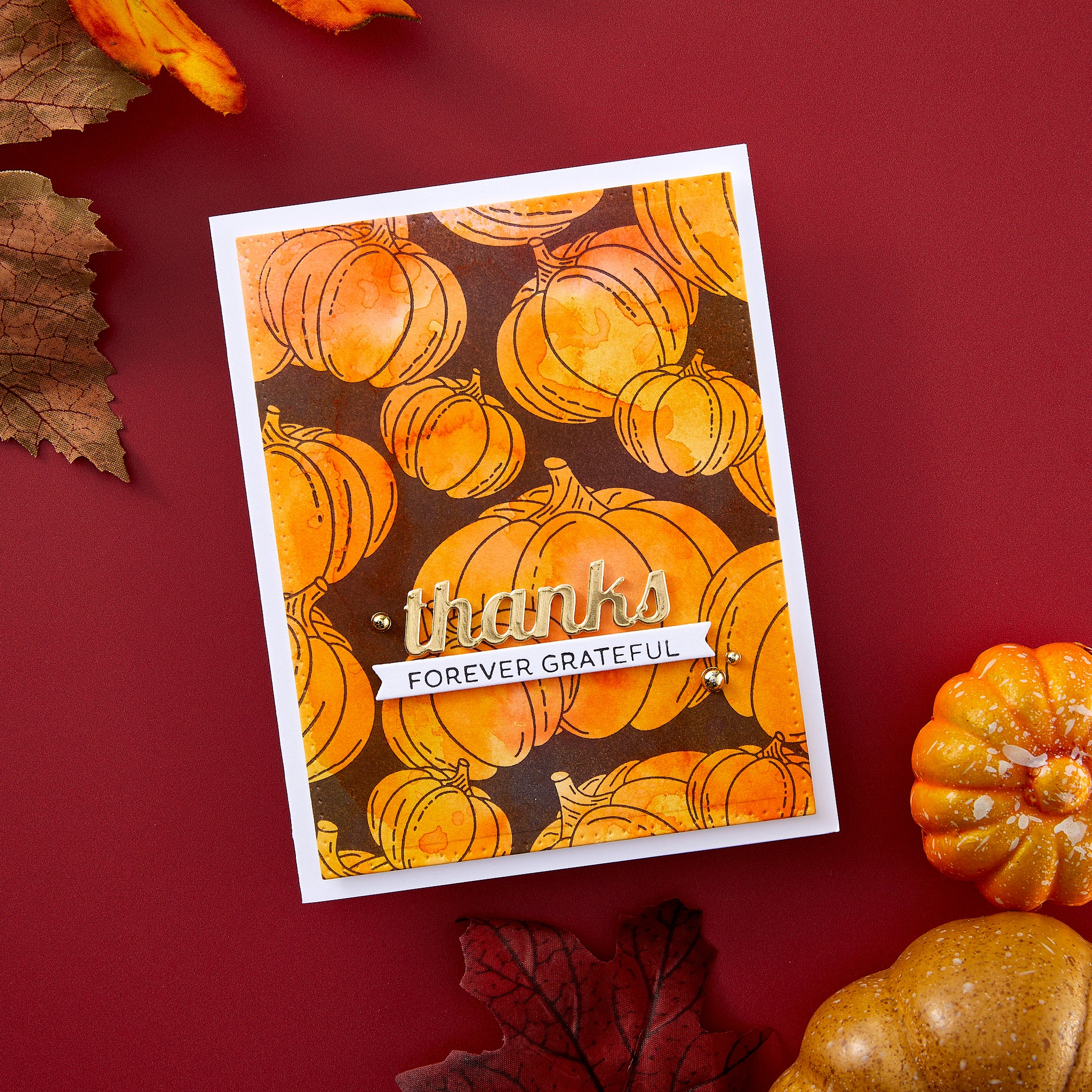 Raining Pumpkins Press Plate - BetterPress Society September 2024