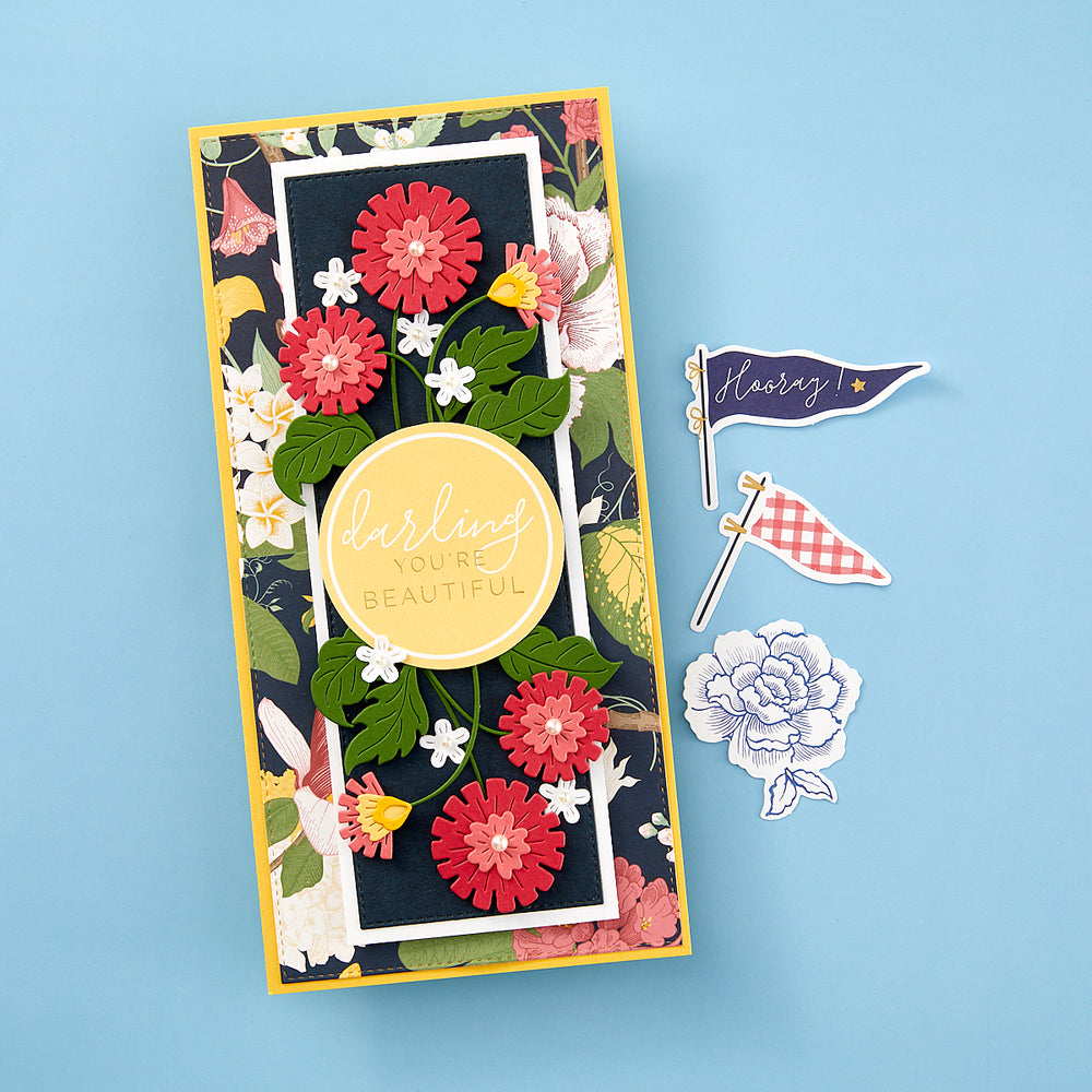 Floral Spray Etched Dies from the Bayfair Collection