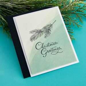 Evergreen Branches Press Plate from the BetterPress Christmas Collection