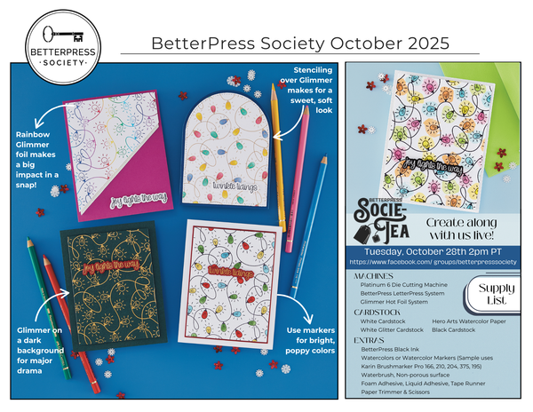 Twinkle Tidings Press Plate & Die Set - BetterPress Society October 2025