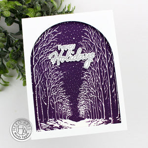 Hero Arts Snowy Night Letterpress + Foil Plate