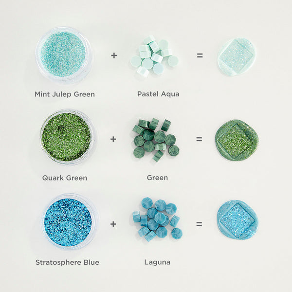Pastel Aqua Wax Beads from the Sealed by Spellbinders Collection
