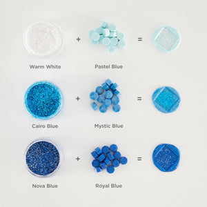 Pastel Blue Wax Beads from the Sealed by Spellbinders Collection