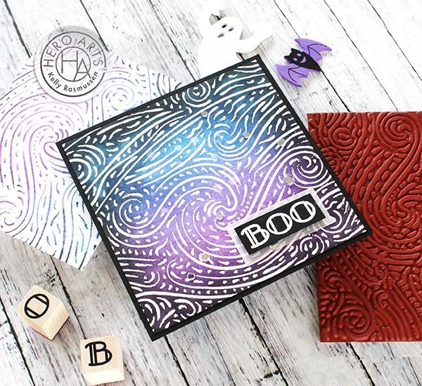 Hero Arts Starry Night Brushstroke Bold Prints Cling Rubber Stamp
