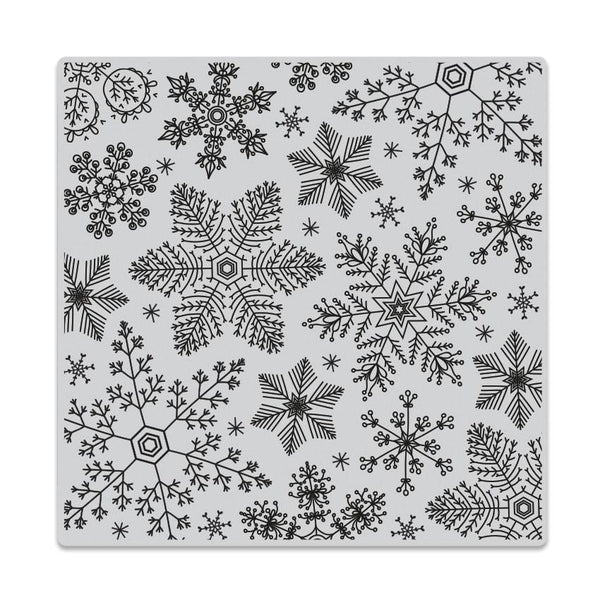 Hero Arts Hand Drawn Snowflakes Bold Prints Cling Rubber Stamp