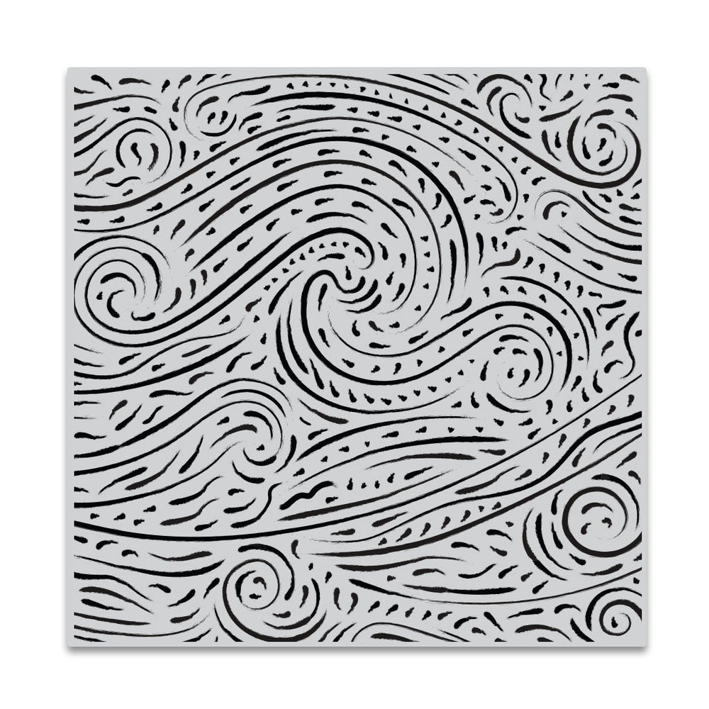 Hero Arts Starry Night Brushstroke Bold Prints Cling Rubber Stamp