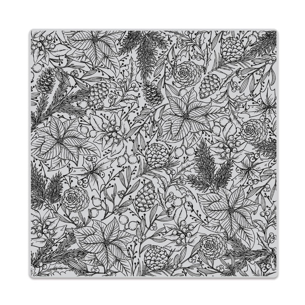 Hero Arts Holiday Foliage Bold Prints Cling Rubber Stamp
