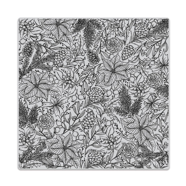 Hero Arts Holiday Foliage Bold Prints Cling Rubber Stamp