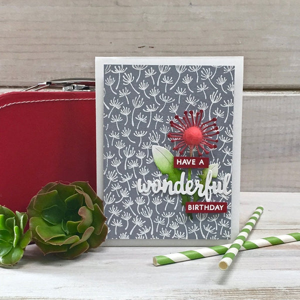 Hero Arts Blowing In The Wind Bold Prints Cling Rubber Stamp