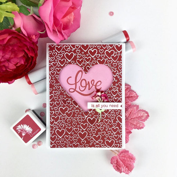 Hero Arts Bursting with Love Bold Prints Cling Rubber Stamp