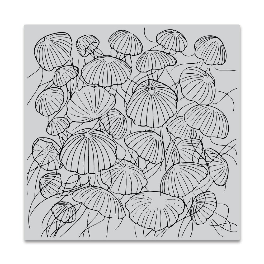 Hero Arts Jellyfish Party Bold Prints Cling Rubber Stamp