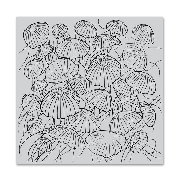 Hero Arts Jellyfish Party Bold Prints Cling Rubber Stamp
