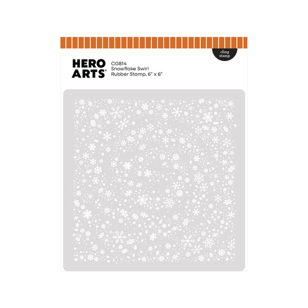 Hero Arts Snowflake Swirl Bold Prints Cling Rubber Stamp
