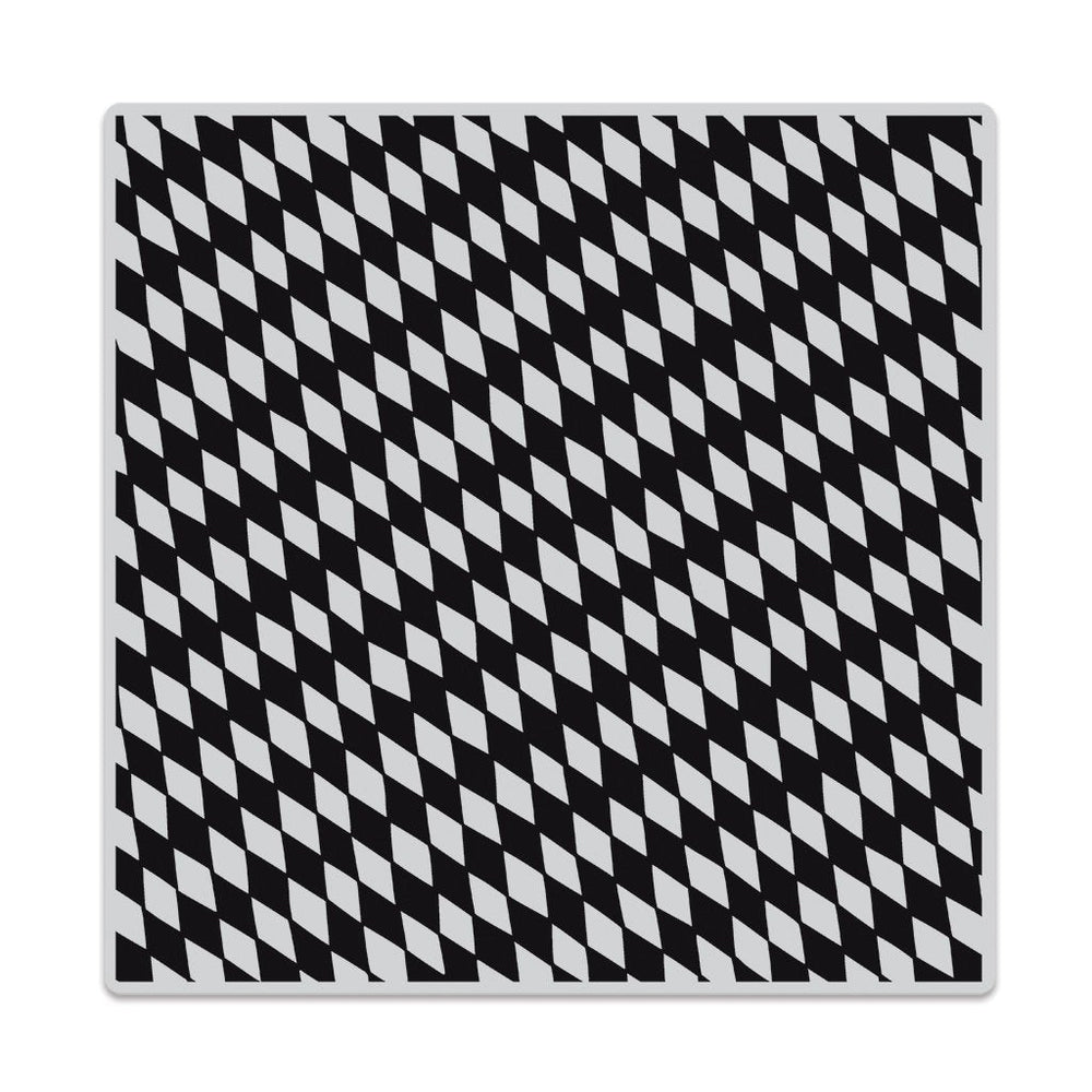 Hero Arts Slanted Checkerboard Bold Prints Cling Rubber Stamp
