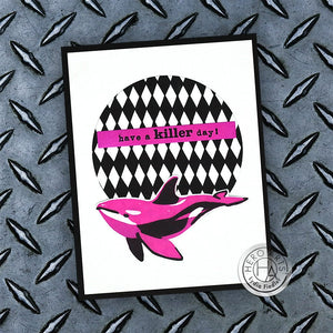 Hero Arts Slanted Checkerboard Bold Prints Cling Rubber Stamp