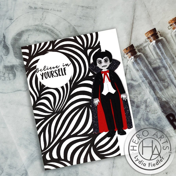 Hero Arts Swirl Bold Prints Cling Rubber Stamp