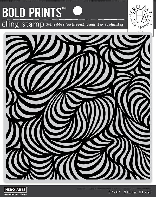 Hero Arts Swirl Bold Prints Cling Rubber Stamp