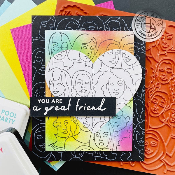Hero Arts United People Bold Prints Cling Rubber Stamp