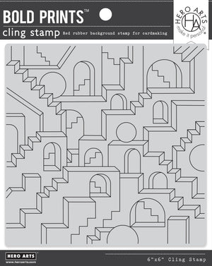 Hero Arts Geometric City Bold Prints Cling Rubber Stamp