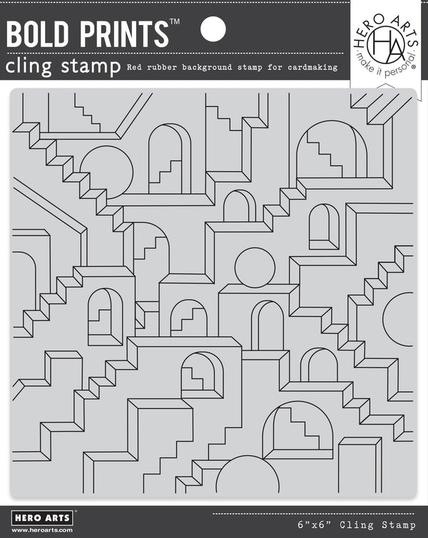Hero Arts Geometric City Bold Prints Cling Rubber Stamp