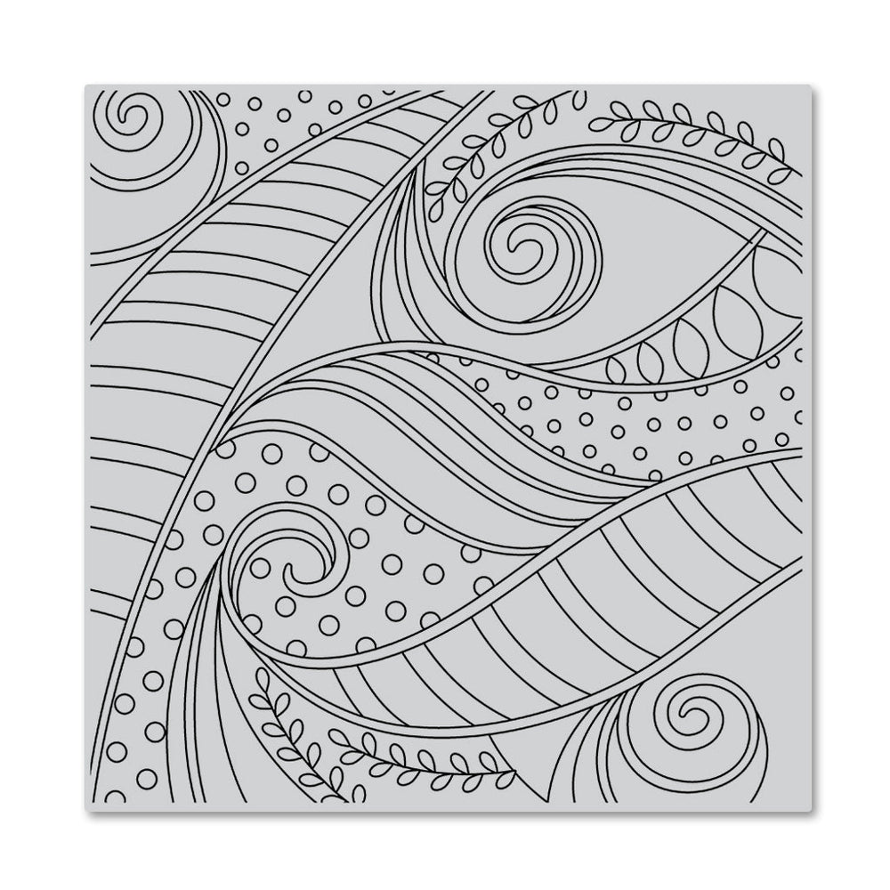 Hero Arts Swirls and Dots Bold Prints Cling Rubber Stamp