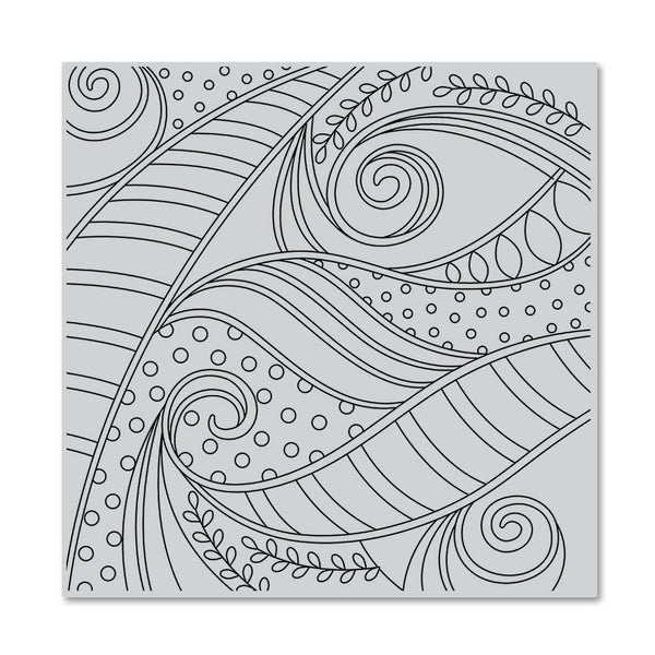 Hero Arts Swirls and Dots Bold Prints Cling Rubber Stamp
