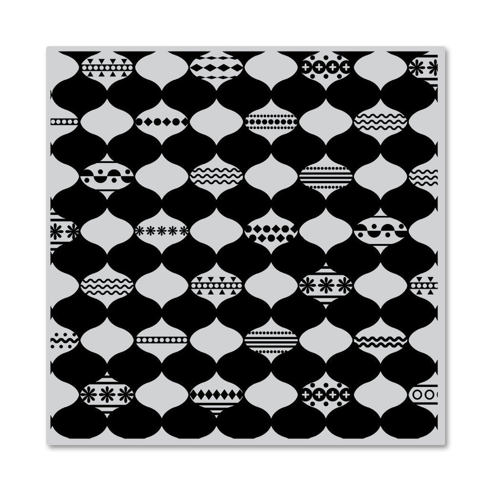Hero Arts Ornaments Grid Bold Prints Cling Rubber Stamp