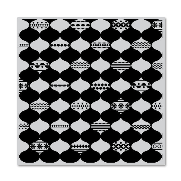 Hero Arts Ornaments Grid Bold Prints Cling Rubber Stamp