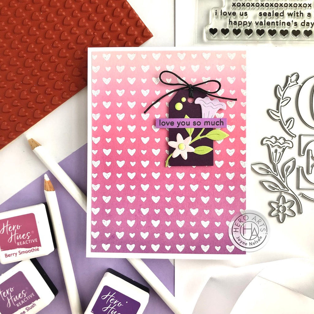 Hero Arts Mini Hearts Bold Prints Cling Rubber Stamp