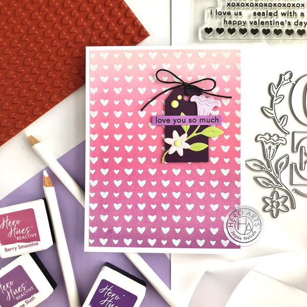 Hero Arts Mini Hearts Bold Prints Cling Rubber Stamp