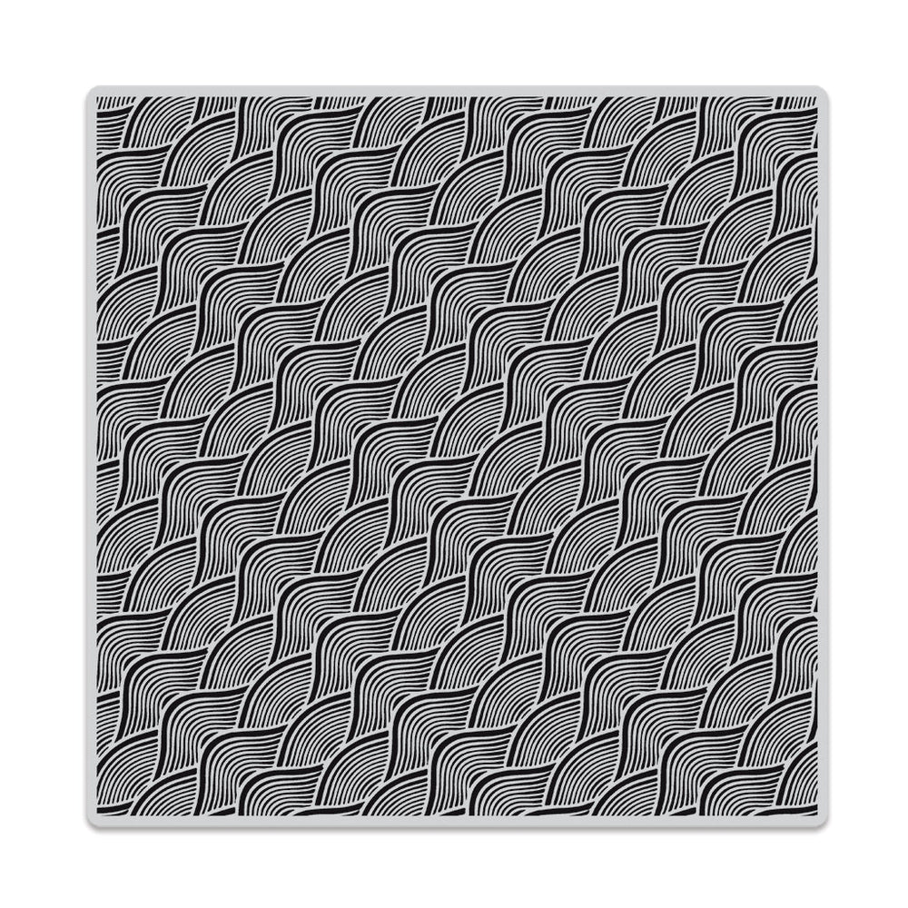 Hero Arts Wave Pattern Bold Prints Cling Rubber Stamp