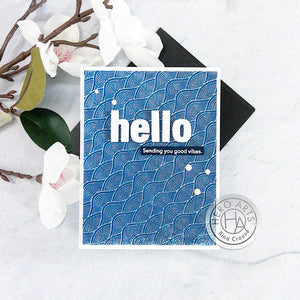 Hero Arts Wave Pattern Bold Prints Cling Rubber Stamp