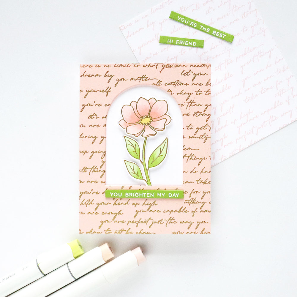 Hero Arts Positive Script Bold Prints Cling Rubber Stamp