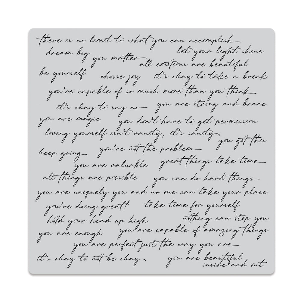 Hero Arts Positive Script Bold Prints Cling Rubber Stamp