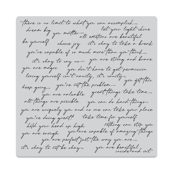 Hero Arts Positive Script Bold Prints Cling Rubber Stamp