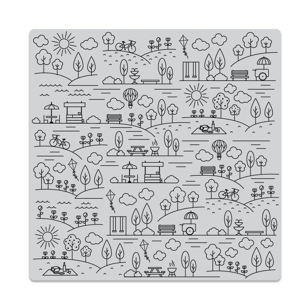 Hero Arts Park Background Bold Prints Cling Rubber Stamp