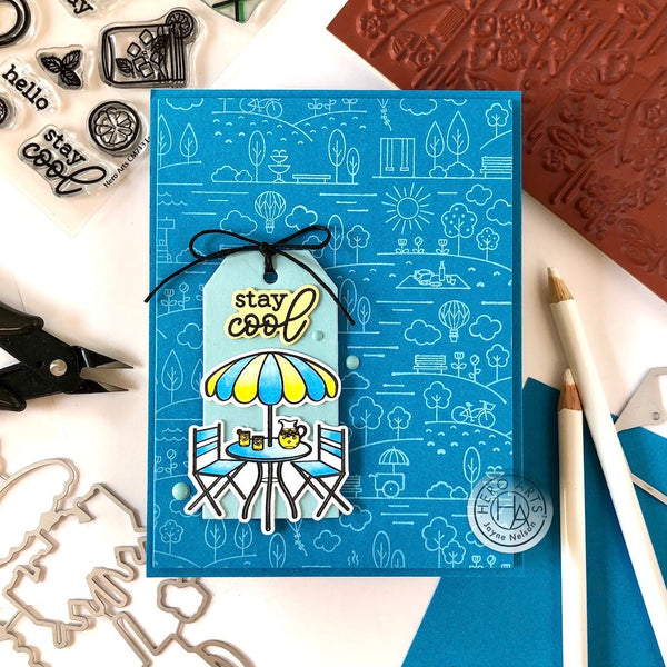 Hero Arts Park Background Bold Prints Cling Rubber Stamp