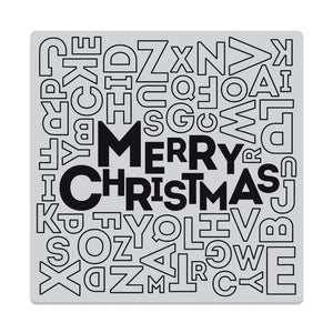 Hero Arts Merry Christmas Letter Bold Prints Cling Rubber Stamp