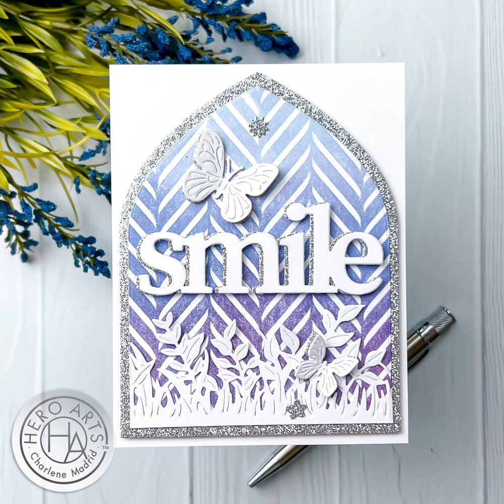 Hero Arts Abstract Feather Bold Prints Cling Rubber Stamp