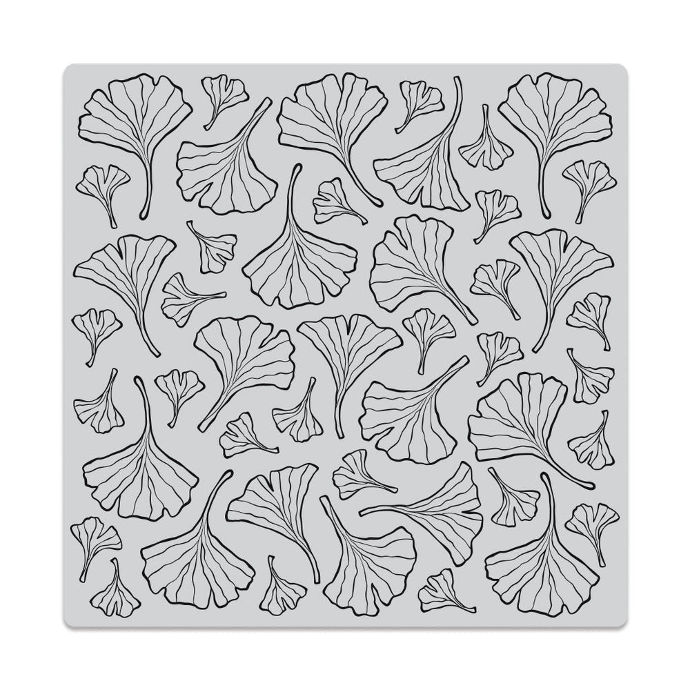 Hero Arts Ginkgo Leaves Pattern Bold Prints Cling Rubber Stamp