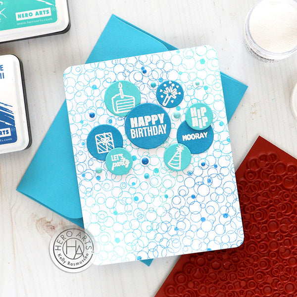 Hero Arts Bubble Celebration Bold Prints Cling Rubber Stamp