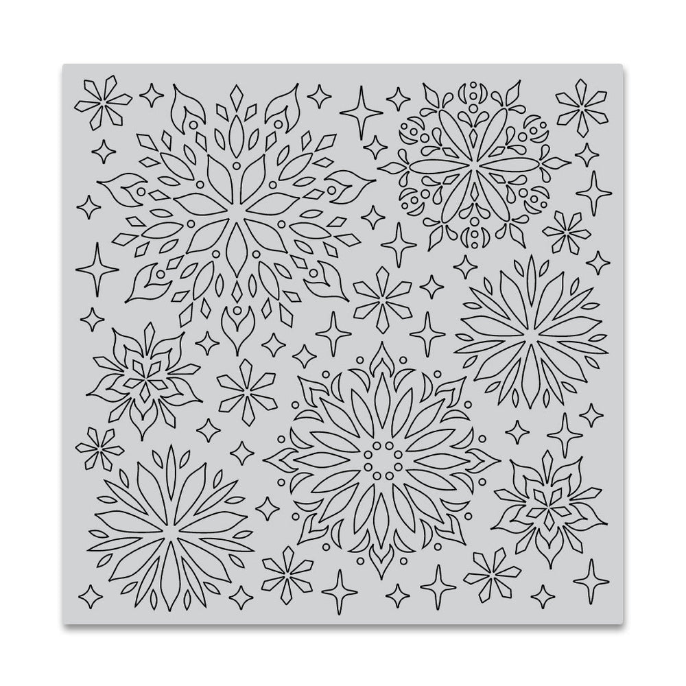 Hero Arts Kaleidoscope Snowflake Bold Prints Cling Rubber Stamp